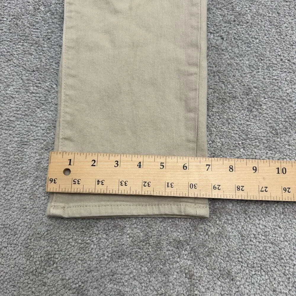 Bonobos Slim Fit Denim Jeans Mens 34x32 Khaki Beige Straight Leg Stretch Cotton